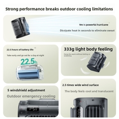 AECOOLY Portable Waist Clip Fan – Quạt Đeo Hông 9000mAh, Dùng Ngoài Trời