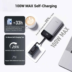 Pin Sạc Dự Phòng CUKTECH 25 SE 25000mAh 120W, Cáp Type-C Tích Hợp, Màn Hình Hiển Thị, Sạc Nhanh - LPB252N