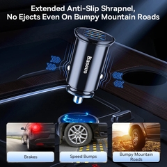 Bộ tẩu sạc nhanh đa năng dùng cho xe hơi Baseus Circular Plastic PPS Car Charger (30W, PD/ QC 3.0/ SCP/ AFC, Quick Charger )