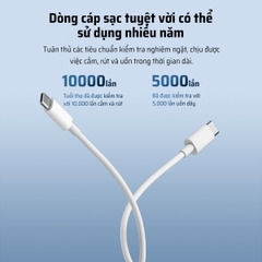 Cáp Sạc Nhanh C to C 1m 60W CUKTECH CTC310N Hỗ Trợ PD QC Truyền Dữ Liệu 480Mbps