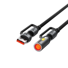 Cáp ACEFAST J6 USB-C to USB-A kèm bật lửa di động (60W)