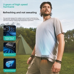 AECOOLY Portable Waist Clip Fan – Quạt Đeo Hông 9000mAh, Dùng Ngoài Trời
