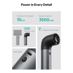 AECOOLY Aero Pro – Quạt Cầm Tay Pin 3500mAh, 14h, 6 Chế Độ Gió, Màn Hình LED, Tốc Độ 19000RPM