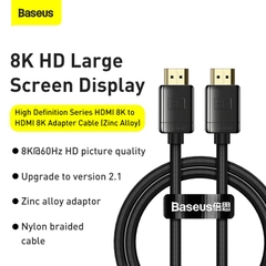 Cáp HDMI kỹ thuật số Baseus 8K/60Hz 4K/120HZ 48Gbps cho Xiaomi Mi Box / PS5 /PS4 / laptop / TV / màn hình / máy chiếu