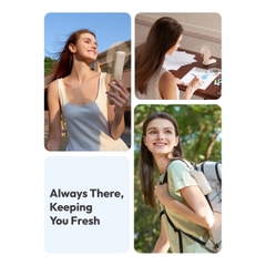 AECOOLY Pocket 01 – Quạt Cầm Tay Gập Gọn, Pin 2000mAh, 3 Chế Độ Gió, 3600rpm, Thời Gian Dùng 17h