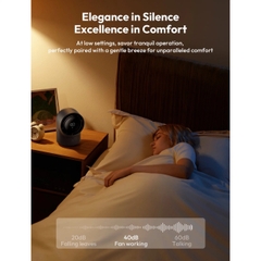 AECOOLY Chic 01 – Quạt Để Bàn Pin 8000mAh, Thời Gian Dùng 40h, Điều Chỉnh 100 Mức Gió, Màn Hình LED, Gió Đa Góc