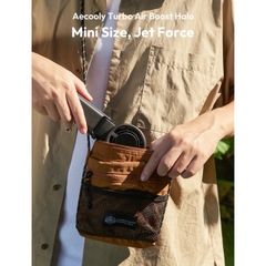 AECOOLY Halo 02 – Quạt Pin 3600mAh, Cầm Tay Gọn Nhẹ, 16.5h, 5 Tốc Độ Gió, 7000rpm, 2 Kênh Gió