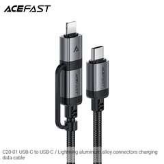 ACEFAST C20-01 – Cáp Sạc Nhanh & Truyền Dữ Liệu (USB-C to I.P/USB-C)