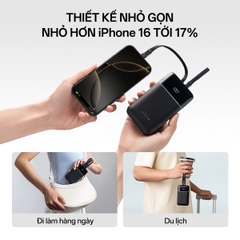 Pin dự phòng Cuktech CP24 Power Bank 20.000mAh (2 cáp Built-in Type-C & Lightning MFI) – LPB200NL