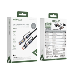 Cáp ACEFAST J6 USB-C to USB-A kèm bật lửa di động (60W)
