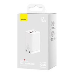 Bộ Sạc Nhanh Baseus GaN5 Pro Fast Charger 2C+U 65W & Baseus Xiaobai Type-C to Type-C 100W