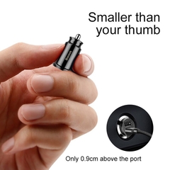 Bộ tẩu sạc đa năng dùng cho xe hơi Baseus Grain Mini (5V, 3.1A Fast Charge, 2 cổng USB Car Charger)