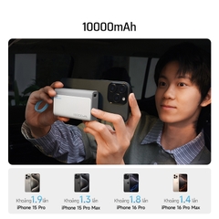 Pin dự phòng Cuktech CP13 10.000mAh Power Bank 33W PD3.0/PPS/QC3.0/QC (cáp Type-C Build-In) – LPB100