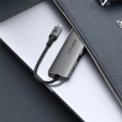Bộ Hub USB-C 6 trong 1 ACEFAST J18 – Xuất hình 4K 60Hz, Sạc nhanh PD 90W, Dock mở rộng kèm khe thẻ SD/TF