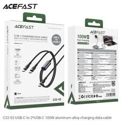 Cáp sạc nhanh 2 đầu và truyền dữ liệu ACEFAST C22-02 C to C 100W