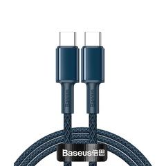 Cáp sạc nhanh siêu bền C to C Baseus High Density Braided PD 100W (5A/20V, E-marker Chip, TypeC to TypeC Fast Charging)