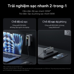 Pin dự phòng CukTech 10 Dual-Fusion 67W GaN Charger & 90W 9000mah Power Bank – BA652U