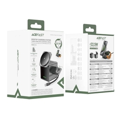 Đế sạc không dây 3 trong 1 ACEFAST E34 dạng gập điện, trạm sạc để bàn cho điện thoại, đồng hồ và tai nghe