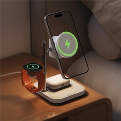 Đế sạc không dây 4 trong 1 ACEFAST E39 tích hợp đèn ngủ, trạm sạc điện thoại, đồng hồ và tai nghe, thiết kế để bàn