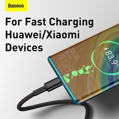 Cáp sạc nhanh siêu bền C to C Baseus High Density Braided PD 100W (5A/20V, E-marker Chip, TypeC to TypeC Fast Charging)