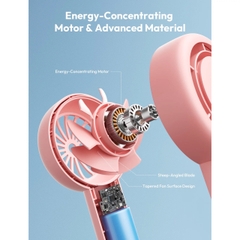 AECOOLY Halo 01 Pro – Quạt Cầm Tay Portable Fan 4500mAh, 24h, 5 Chế Độ Gió, 6000rpm, Độ Ồn Thấp 40dB