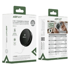 Bộ Tản Nhiệt Kiêm Sạc Không Dây Từ Tính ACEFAST E47 Qi2 25W, Quạt Làm Mát Gaming, Sạc Nhanh MagSafe