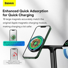 Đế sạc không dây từ tính thông minh Baseus Swan 3-in-1 Wireless Magnetic Charging Bracket 20W Universal version