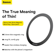 Vòng Kim Loại MagSafe Baseus Halo Series Magnetic Metal Ring cho iPhone 13/12 Series ( Bộ 2 miếng, Hút nam châm, Dùng cho phụ kiện MagSafe Apple)