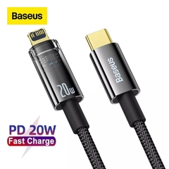 Cáp Sạc nhanh Tự Ngắt Gen2 Baseus Explorer Series cho IP (Type C to IP Auto Power-Off, PD 20W Fast Charging Data Cable )