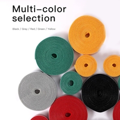 Dây Velcro (dán/ xé) dùng cố định cáp Baseus Rainbow Circle Velcro Straps ( Reusable Cable Tie Fastening Tape Wire Organ