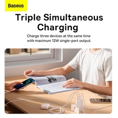 Bộ Sạc Đa Năng Baseus Compact Charger 3 Cổng Sạc 17W