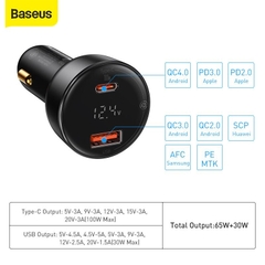 Tẩu sạc công suất cao 100W Superme Digital Display PPS Dual Quick Charger Car Charger (100W, 12V đến 24V)