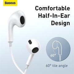 Tai nghe có dây Baseus Encok H17 Wired Earphone 3.5mm 1.2m , tích hợp micro đàm thoại chất lượng cao
