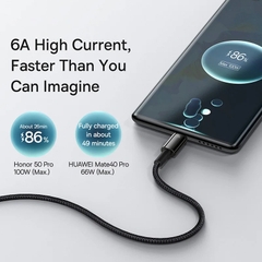 Cáp sạc nhanh Baseus Tungsten Gold Type C Fast Charging Data Cable (100W/66W/ 480Mbps, Fast Charge Cable)