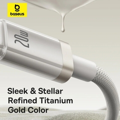 Cáp Sạc Nhanh C to IP Baseus Titanium Alloy 20W (480Mbps)