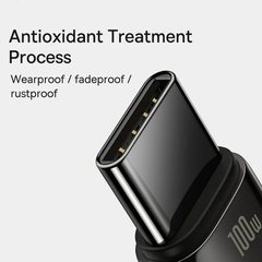Cáp sạc nhanh Baseus Tungsten Gold Type C Fast Charging Data Cable (100W/66W/ 480Mbps, Fast Charge Cable)