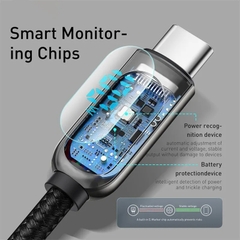 Cáp sạc nhanh C to C 100W Baseus Display Fast Charging Data Cable (100W, 20V/5A, 480Mbps, LED indicator, E-marker chip)