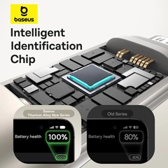 Cáp Sạc Nhanh C to IP Baseus Titanium Alloy 20W (480Mbps)