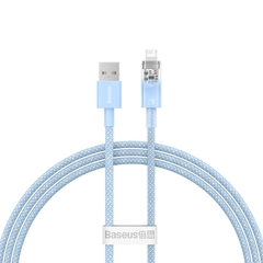 Cáp Sạc Nhanh Tự Ngắt Baseus Explorer Series 2 USB A to Lightning 2.4A dùng cho iPhone/ iPad (Smart Power-Off with Smart Temperature Control,Fast Charging Cable)