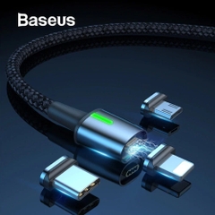 Cáp sạc từ tính Baseus Zinc Magnetic Cable Series 2 (Type C/ Micro/ I.P , Sync Data & Quick Charge 3.0, New Model)