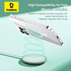 Ốp lưng nhựa cứng siêu mỏng từ tính kèm cường lực Baseus Crystal Magnetic Phone Case For iPhone