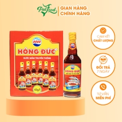NƯỚC MẮM HỒNG ĐỨC 43 ĐỘ (500ml) - 6 CHAI  - PALfood