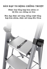 Thang gấp nhôm 5 bậc, 6 bậc cao cấp thương hiệu Nikita