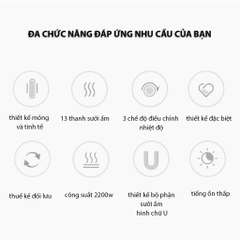Quạt sưởi, máy sưởi, máy sấy quần áo, máy sưởi dầu Haier 13 Thanh HY2235-13B