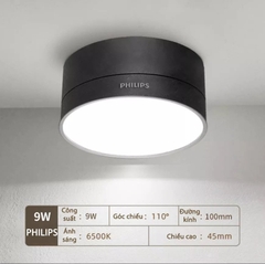 Đèn Philips Đèn ống bơ, Đèn nổi trần, đèn ốp trần Philips 9w D100
