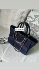 Túi Custom CHANEL Beauty - Chanel Deauville Tote Bag Tặng Túi hãng (30x24x15cm)