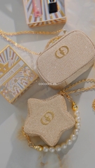 TÚI GIFT DIOR LẤP LÁNH - DIOR LIMITED SPARKLING MAKEUP POUCH 2025 (Tặng túi giấy trung)
