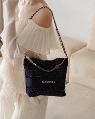 Túi Tote CHANEL Custom Vải Tweed 2026 (Kèm dây đeo & Box túi hãng Chanel)