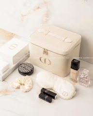Set CỐP DIOR Beauty Vanity Case Set Eye Mask, Scrunchy Hair Tie, Box Cotton Pads 4pcs