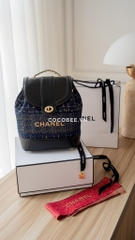 Túi Da Thật - Custom CHANEL từ Ruy Băng Tweed (21x17x8cm kèm Box Hãng)
